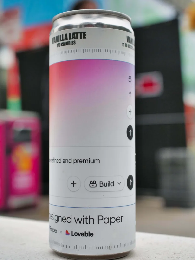 A can of Paper vanilla latte