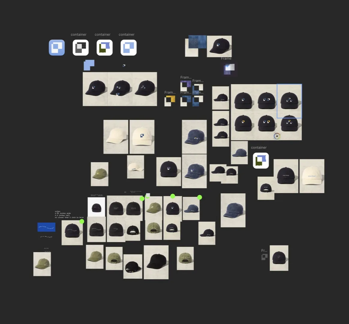 A Paper cap design grid